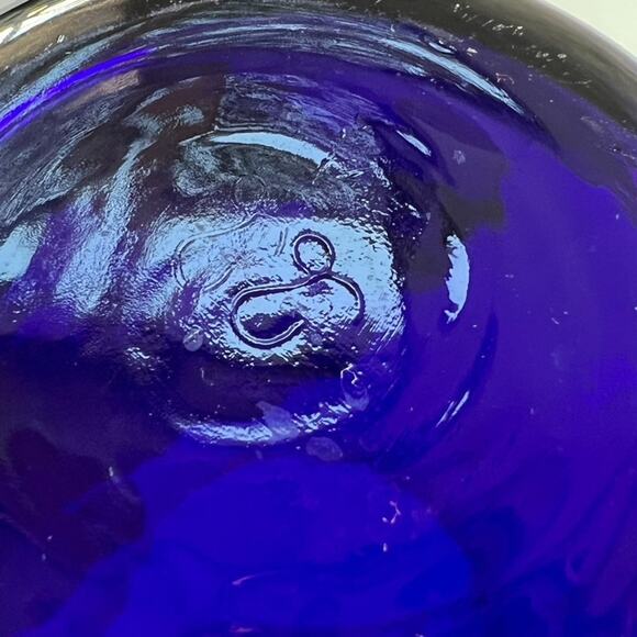 Libbey Metropolitan Tumbler Glasses set of 3 Cobalt Blue Round Bottom Vintage - Picture 5 of 9